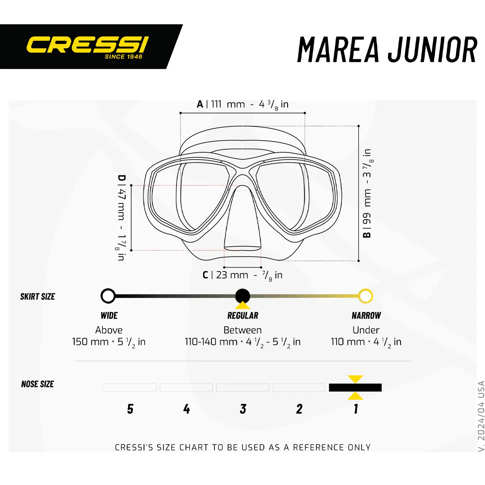 Cressi Marea Junior and Seal Dry Snorkel Combo - Image 3