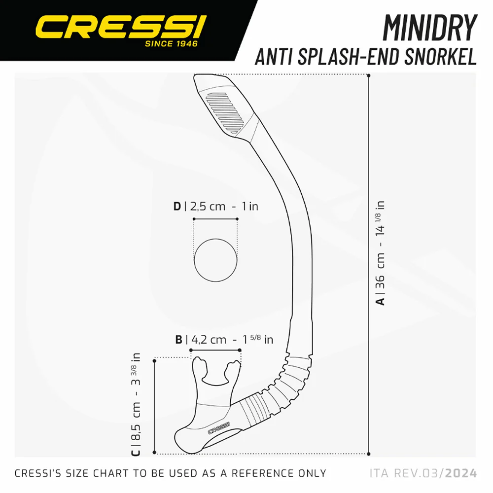 Cressi Mini Dry Snorkel - Image 5
