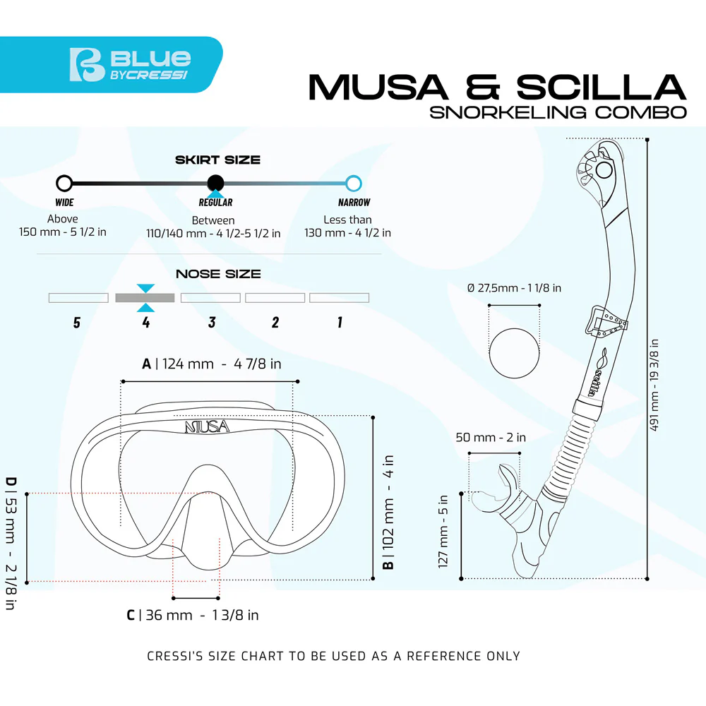 Cressi Musa + Scilla Snorkel Combo - Image 3