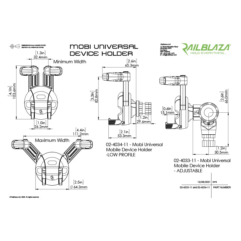 Railblaza Holder - Adjustable - Mobi Device - Image 2