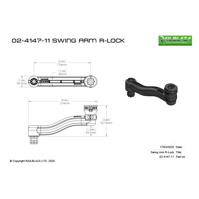 Railblaza Swing Arm R-Lock - Image 2