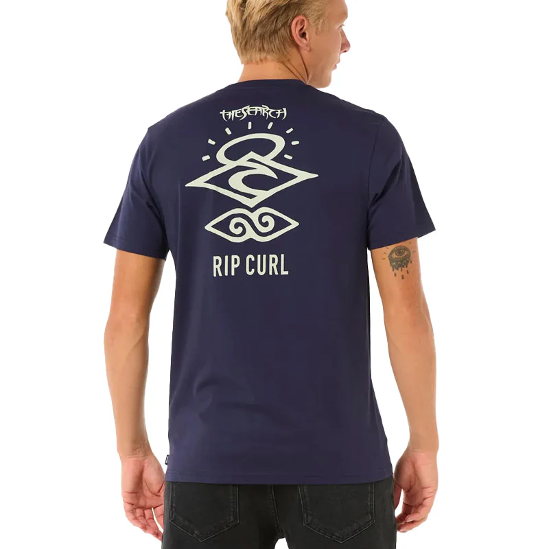 Ripcurl Search Icon Tee - Navy/Grey - Image 2