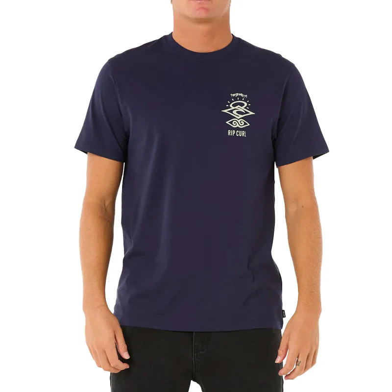 Ripcurl Search Icon Tee - Navy/Grey - Image 3